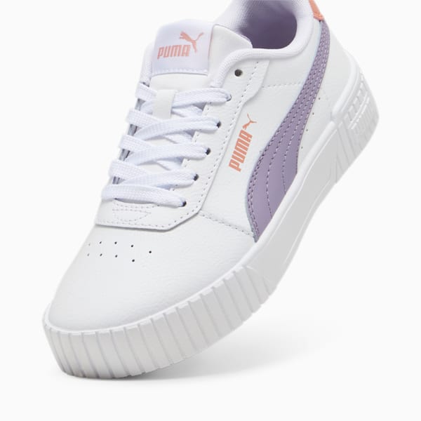 Baskets Carina 2.0 Enfant et Adolescent, PUMA White-Pale Plum-Deeva Peach, extralarge